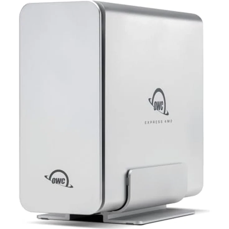 OWC Express 4M2 USB4 Gehäuse für 4 NVMe M.2 SSDs, bis zu 3200 MB/s, RAID 0/1/4/5/10/JBOD, Aluminium, leise, USB-C-Kabel enthalten – Bild 1