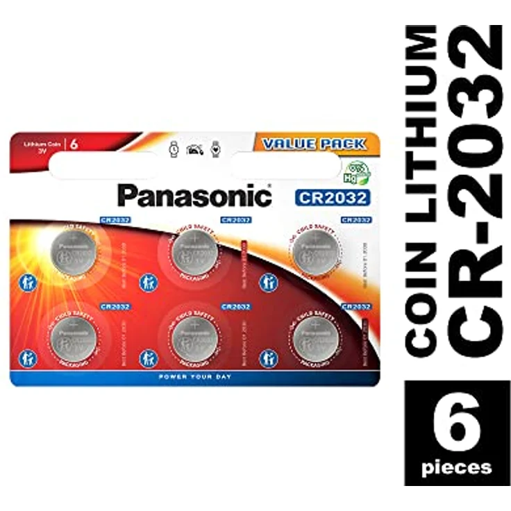 Panasonic CR2032EL-6BP Lithium Power (lange Lagerfähigkeit bis zu 10 Jahren, Lithium, 3,0 V) 6 stück – Bild 2