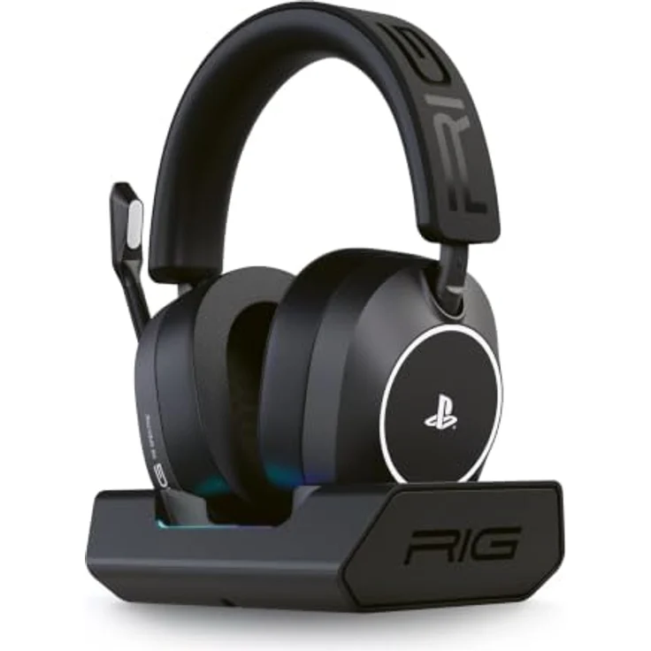 Nacon RIG R8 Spectre Pro HS, Kabellose Kopfhörer mit 60+ Stunden Akkulaufzeit, PlayStation-lizenziert, 40-mm-Lautsprecher, Tempest 3D Audio, anpassbares Design – Bild 1