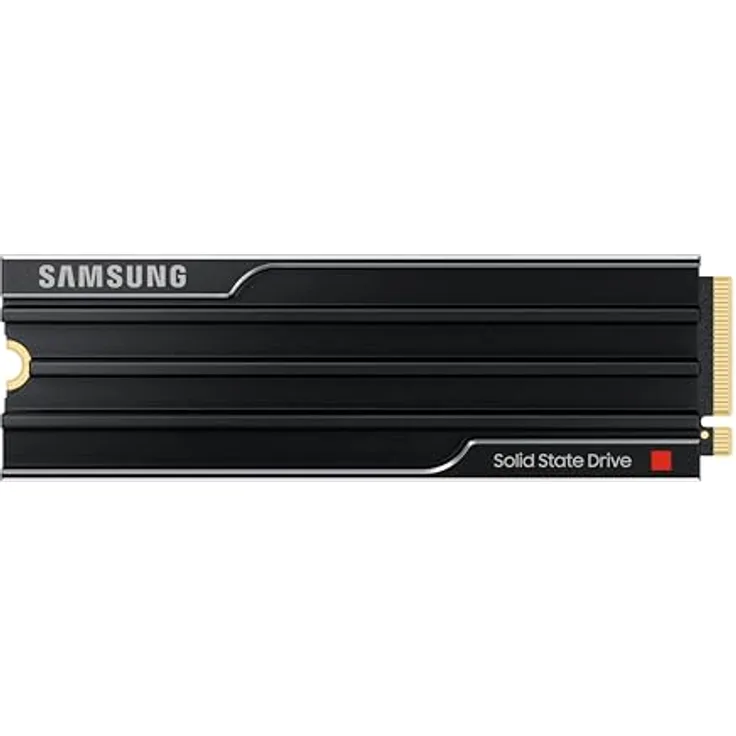 Samsung 9100 PRO Heatsink NVMe M.2 SSD, 4 TB, PCIe 5.0, 14.800 MB/s Lesen, 13.400 MB/s Schreiben, Schwarz