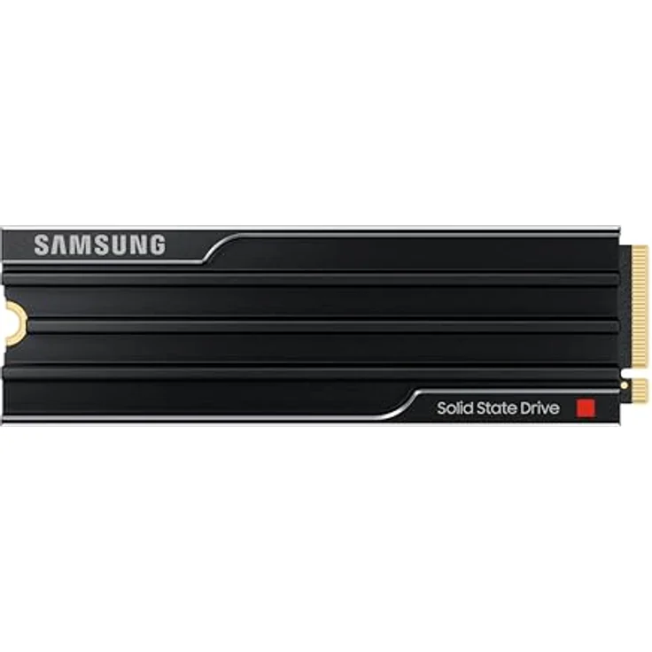 Samsung 9100 PRO Heatsink NVMe M.2 SSD, 4 TB, PCIe 5.0, 14.800 MB/s Lesen, 13.400 MB/s Schreiben, Schwarz – Bild 1