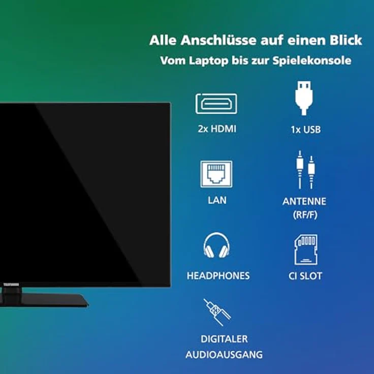 Telefunken Fernseher 40 Zoll Smart TV VIDAA XF40VP750M - Full HD Fernseher, HDR TV mit integriertem Triple-Tuner, LED TV schwarz – Bild 4