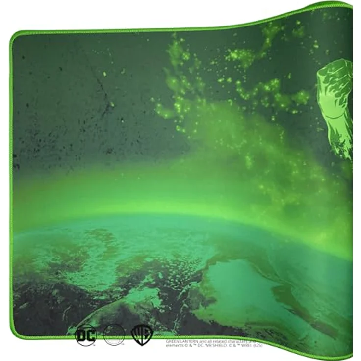 Lexip XXL-Mauspad Green Lantern, Neopren, 90 x 40 cm, mikro-texturierte Oberfläche, rutschfeste Unterseite – Bild 4