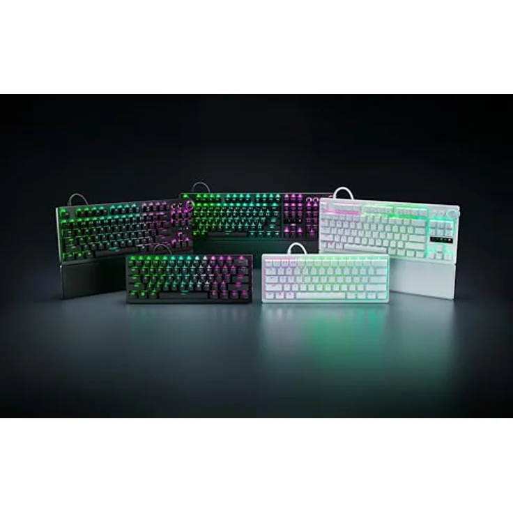 RAZER Huntsman V3 Pro Mini, Gaming Tastatur, 60% kompakt, Opto-Mechanical mit Razer Analog Optical Switches, kabelgebunden, farbe: Weiß – Bild 13