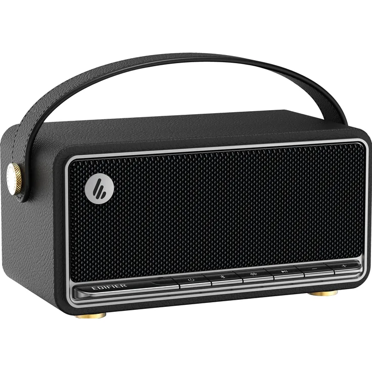Edifier MP330 Bluetooth Speaker, tragbarer Lautsprecher im retro black Design, Schwarz