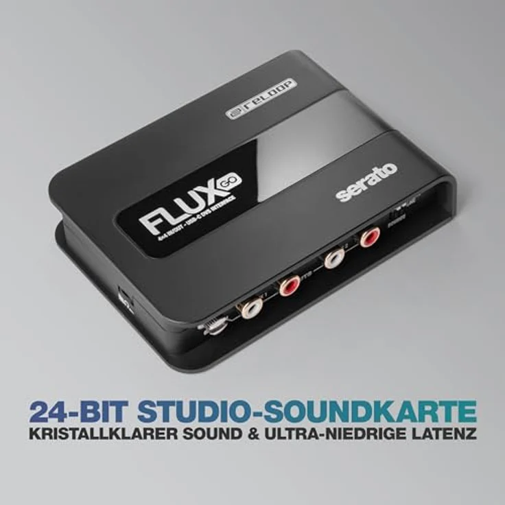 Reloop Flux Go, Studio-Soundkarte 24-bit Class-Compliant mit ultra-niedriger Latenz und kristallklarem Sound – Bild 4