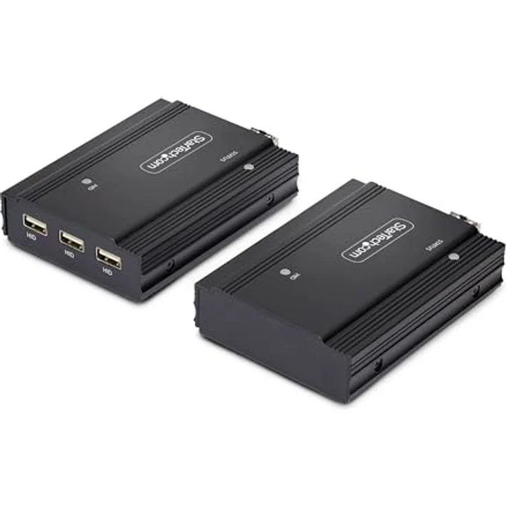 StarTech.com DisplayPort KVM Extender über Glasfaser, 4K60Hz, Konsolen-Extender 300m (Multimode), 4K KVM Verlängerung LWL, Schwarz – Bild 2