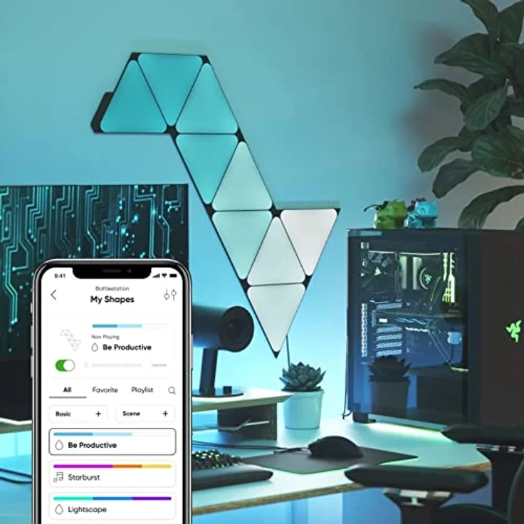 Nanoleaf Formen | Dreiecke | SMK | Schwarz | 9 Stück | EU/UK – Bild 3