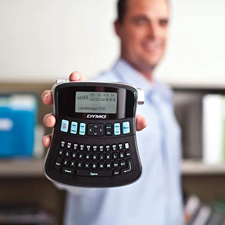 DYMO LabelManager 210D Handheld-Etikettendrucker-Set, QWERTY-Tastatur, mit 12 mm schwarzen auf weißen D1-Etiketten und Tragetasche – Bild 14