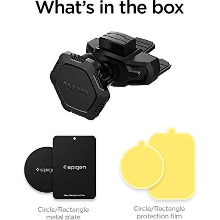 Spigen QS24, CD Slot Smartphone Halterung mit Neodym-Magnet, 360° drehbar, Schwarz – Bild 8