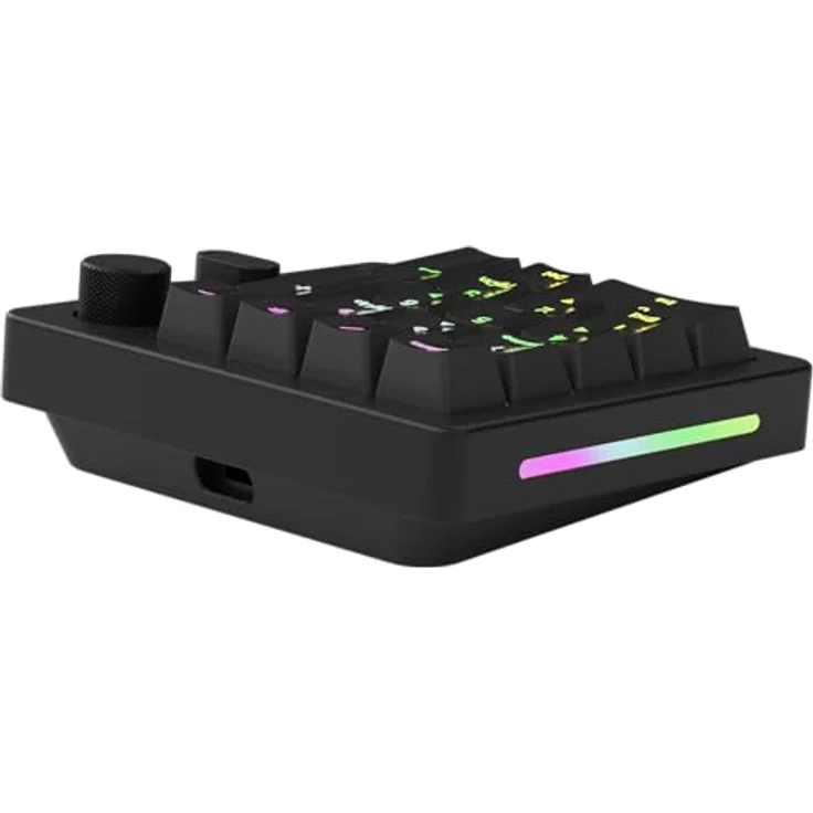 Glorious Gaming GMMK Macro Numpad – Bluetooth, Aluminium, programmierbar, RGB-Beleuchtung, lineare Schalter, 18x Doubleshot-ABS-Kappen – Schiefer – Bild 3