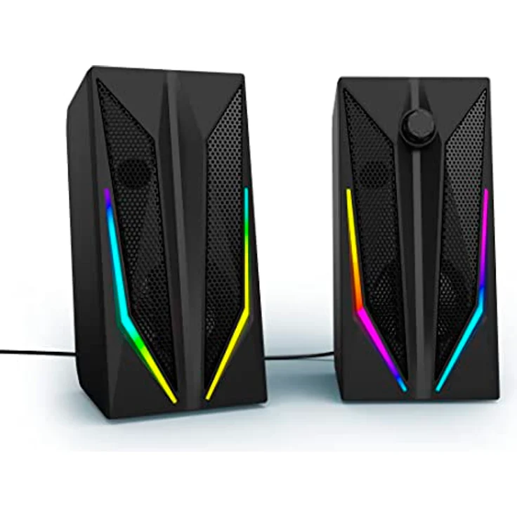 uRage 2.0-Lautsprecherset BLAST-R 200, PC-Lautsprecher mit RGB-Beleuchtung, schwarz – Bild 1