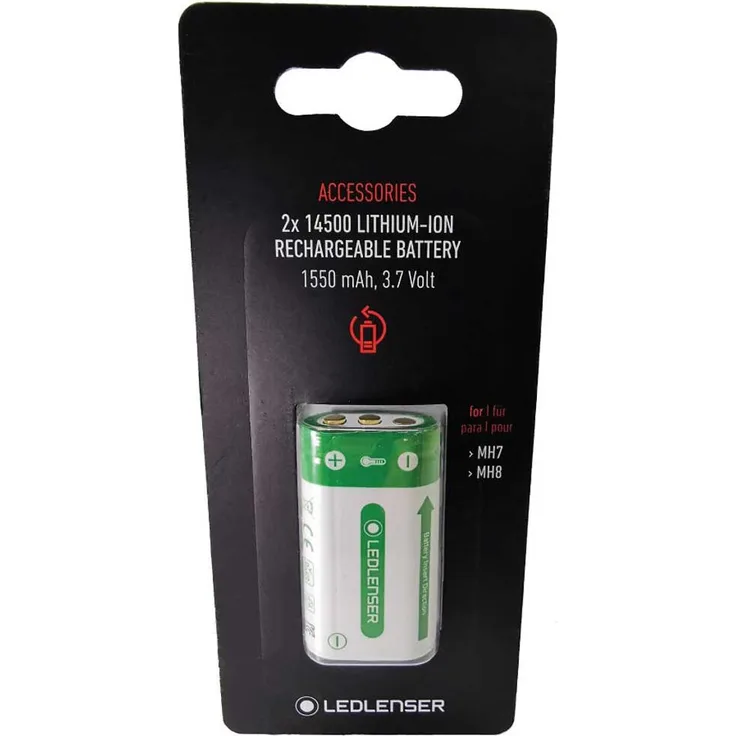 LedLenser Li-Ion Akku 1550 mAh, 3.7V wiederaufladbare Batterie für MH7 und MH8 Taschenlampen