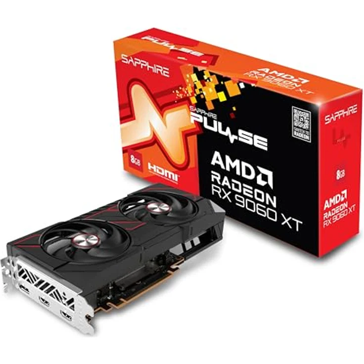 Sapphire Pulse AMD Radeon RX 9060 XT Gaming OC, 8GB Grafikkarte mit Dual HDMI-DP – Bild 1
