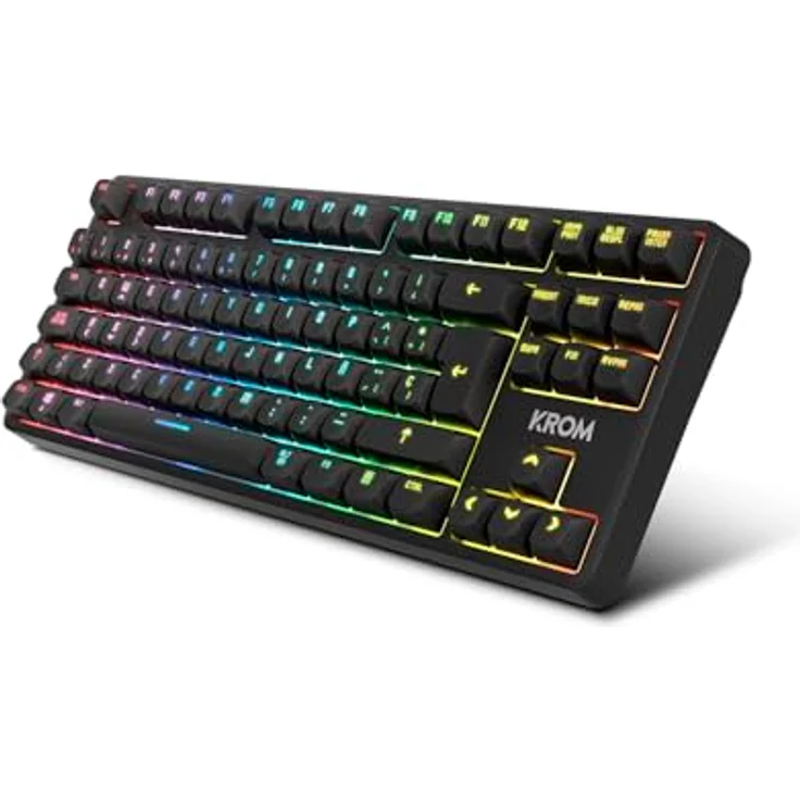 KROM KERNEL PRO - Mechanische Gaming-Tastatur RGB mit 18 Effekten, Bluetooth 5.3, TKL-Format, Hot-Swap, abnehmbare Abdeckung, spanisches Layout, schwarz oder weiß – Bild 1