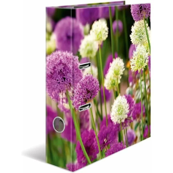HERMA Ordner Purple Sensation Motivordner 7,0 cm DIN A4 - Frühlingsblumen, Kirschblüten, Purpursinn, blaue Blumen, Wildblumen