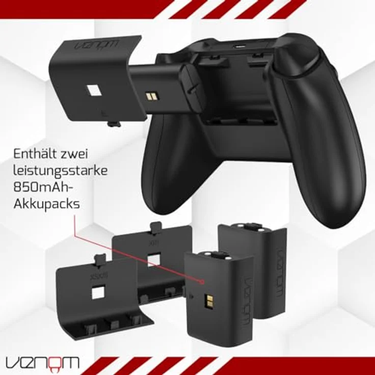 VENOM Xbox Series X Dual Docking Station + 2 Batterien – Bild 3