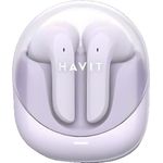 Havit Modern Buds Bluetooth-Headset Kopfband, kabellose In-Ear Kopfhörer mit ergonomischem Design, USB-C Aufladung - Schwarz