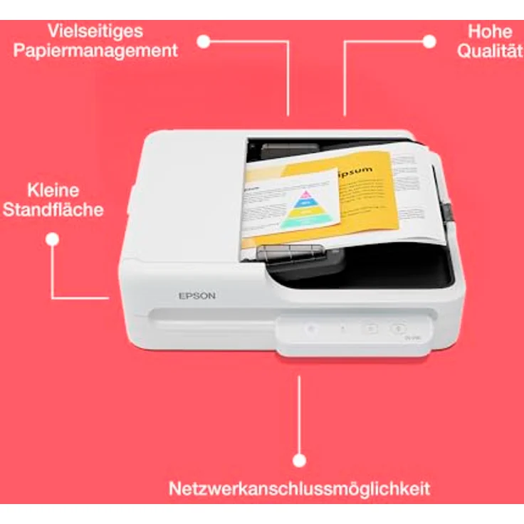 Epson WorkForce DS-1730, Dokumentenscanner mit Flachbettdesign und kompakter Stellfläche – Bild 4
