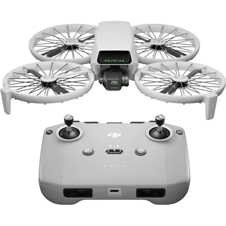 DJI Flip (RC-N3), Drohne mit Kamera 4k, extra leicht, Follow Me Funktion, 13 km Videoübertragung, Handstart, autom. Rückkehr, 31 min Flugzeit - DJI Mini Drohne für Erwachsene in Kohlefaseroptik – Bild 1