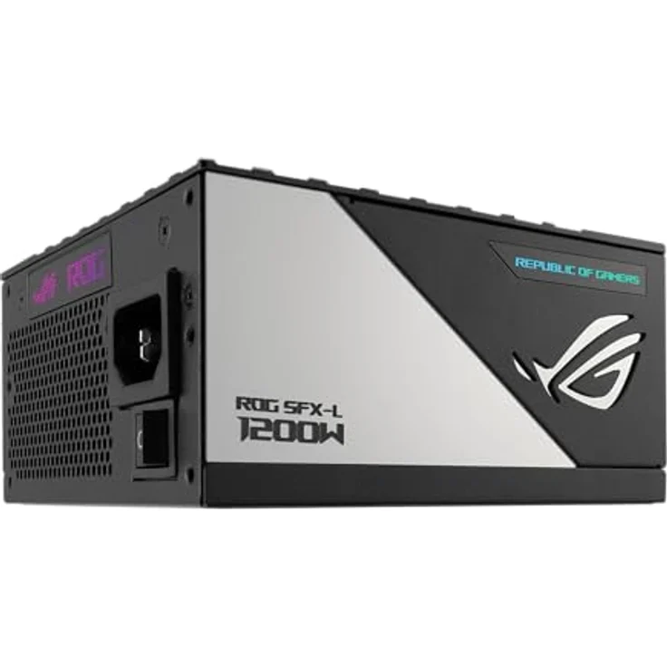 ASUS ROG Loki SFX-L 1200W Titanium vollmodulares Gaming Netzteil (120mm PWM ARGB Lüfter, ATX 3.0, PCIe 5.0 Ready, inkl. 16-poligem Kabel, 80+ Titanium Zertifizierung, Lambda Standard++Zertifizierung) – Bild 5