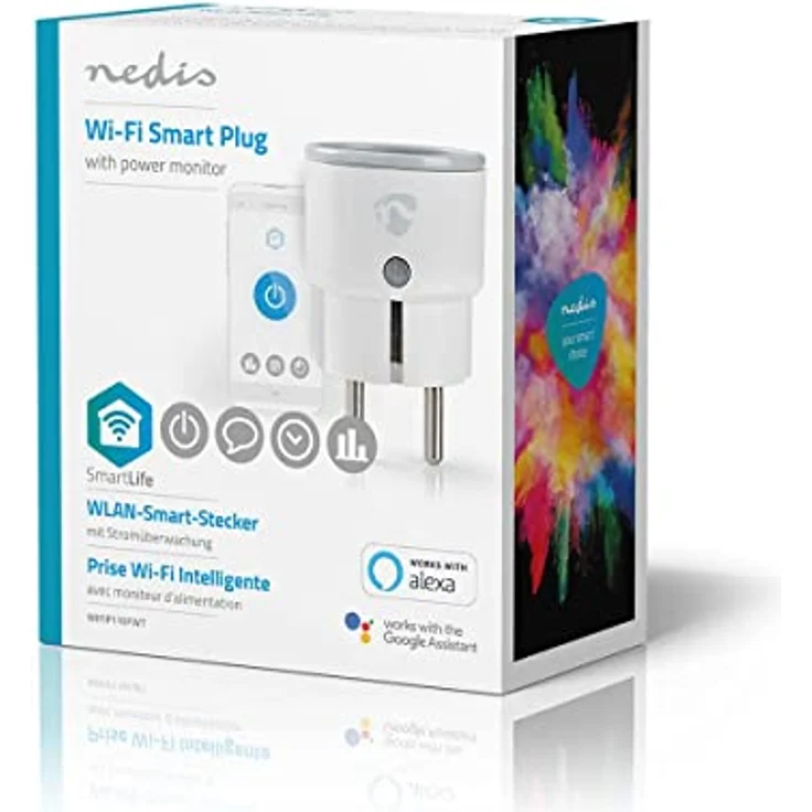 Nedis SmartLife Smart Plug SmartLife Smart Plug | Wi-Fi | Power Meter | 2500 W | Schuko/Typ F (CEE 7/7) | -10-40 °C | Android™ & iOS | White White, WIFIP110FWT, weiss – Bild 5
