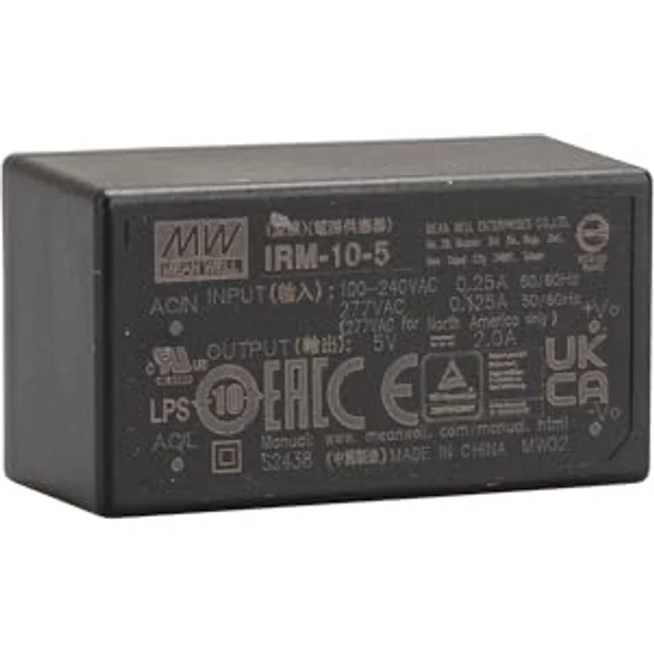 MeanWell Netzteil für Leiterplatten Mean Well IRM-10-5, 5 V/DC, 2 A, 10 W, AC/DC, weiß – Bild 1