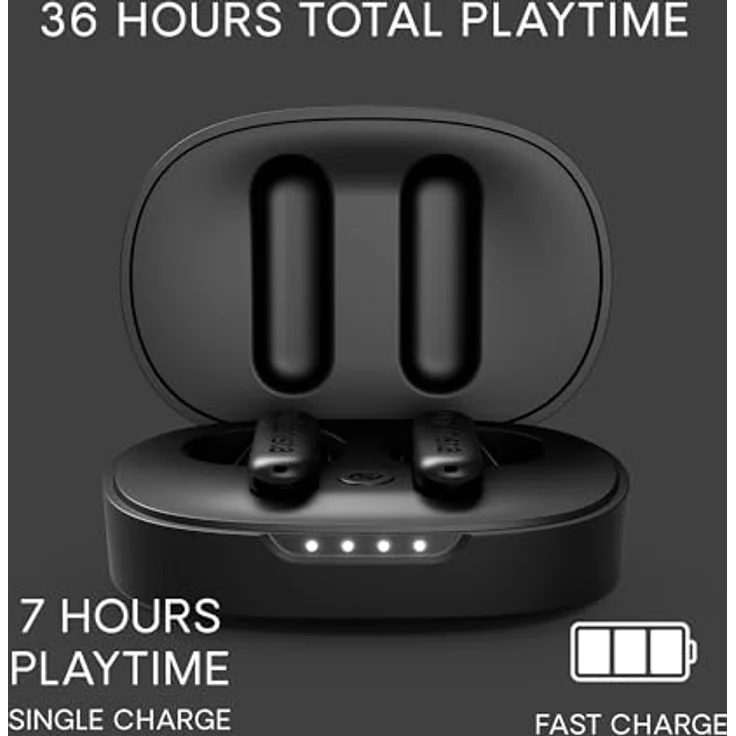 Urbanista Copenhagen 2 True Wireless In-Ear-Kopfhörer, Bluetooth 5.4, IPX4, bis zu 7 Stunden Wiedergabe, Schwarz – Bild 4