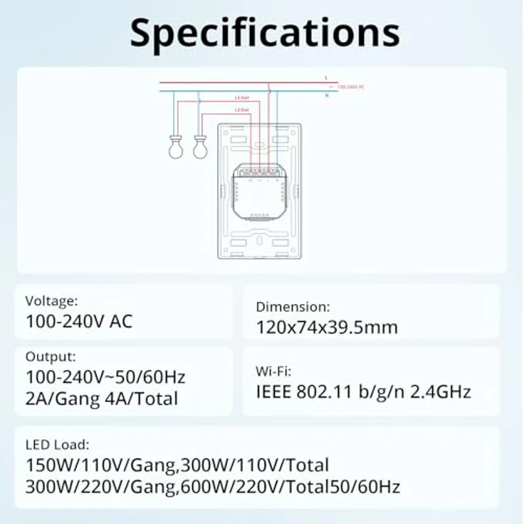 Sonoff NSPanel-US, Smart Home Hub mit HMI-Steuerung und intelligenter Temperaturregelung, Schwarz – Bild 9
