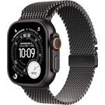 Apple Watch Ultra 3 GPS + Cellular, 49mm, Titangehäuse Schwarz, Milanese Loop Schwarz - L