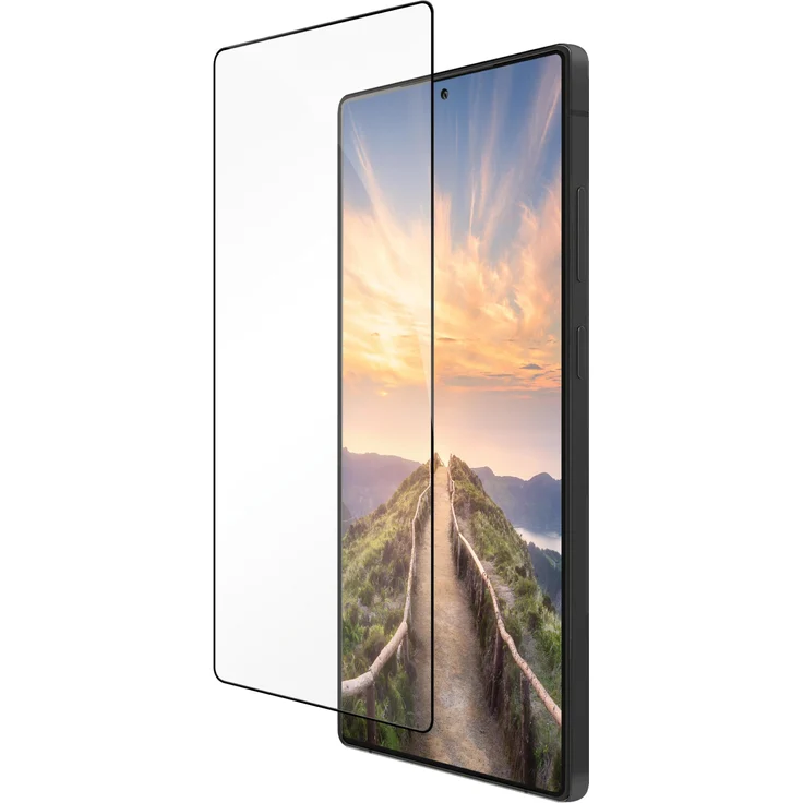 dbramante1928 ECO-SHIELD Schutzfolie für Samsung Galaxy S25+, 9H Härte, Antimikrobiell, schwarz