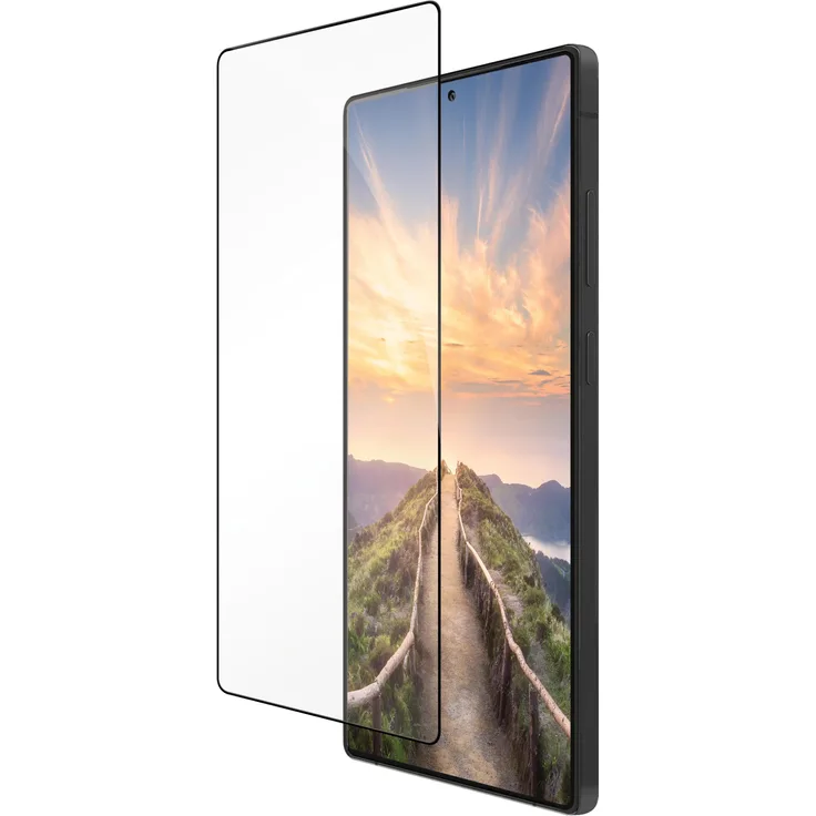 dbramante1928 ECO-SHIELD Schutzfolie für Samsung Galaxy S25+, 9H Härte, Antimikrobiell, schwarz