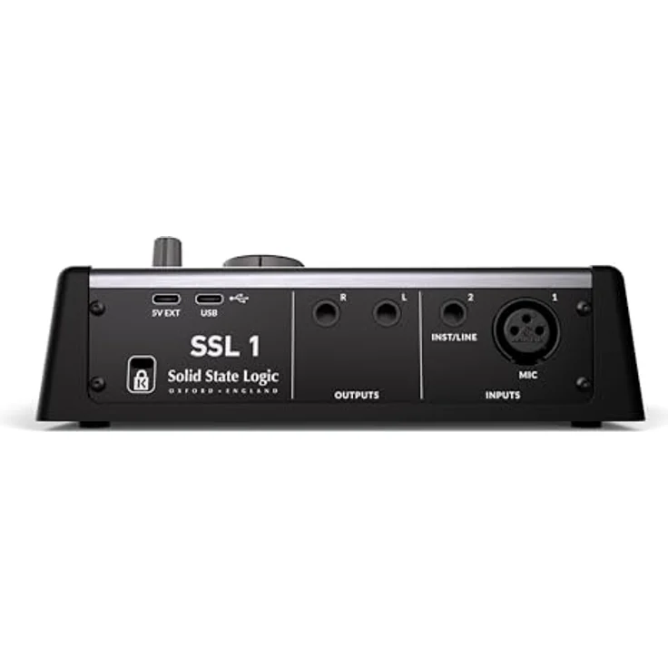 Solid State Logic SSL 1 USB-C-Audio-Interface mit 2 Eingängen, 2 Ausgängen und hochwertigem Mikrofonvorverstärker, Schwarz – Bild 3