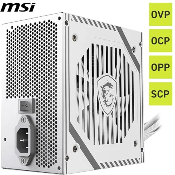 MSI MAG A650BNL, 650 W PC Netzteil mit militärisch inspiriertem Design, Weiss – Bild 5