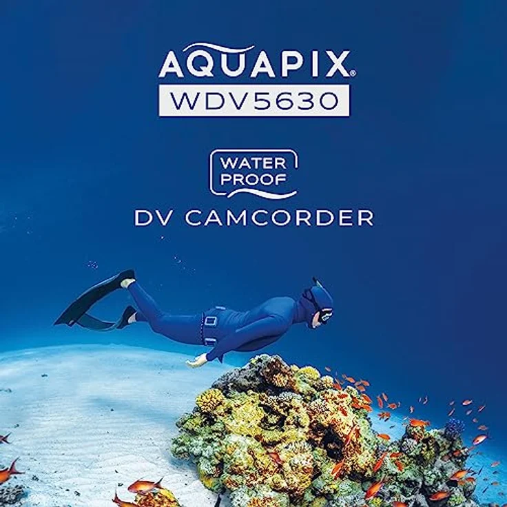 Easypix Aquapix WDV5630, Wasserfester Camcorder mit 13 MP Sensor, 4K Video und 18-fachem Zoom, GreyBlue – Bild 7