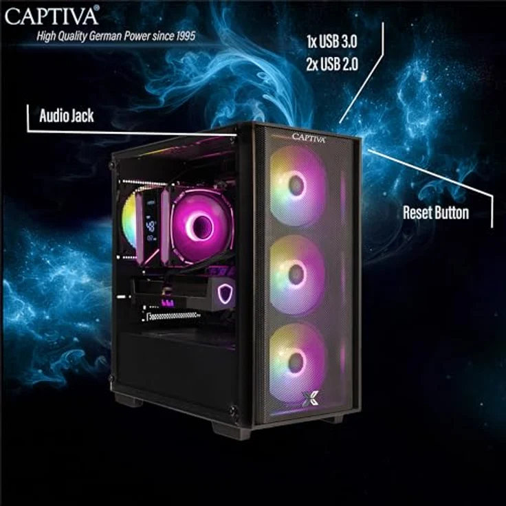 Captiva PC Highend Gaming R10-0389, AMD Ryzen 7 7800X3D, RX9070 XT 16GB ...