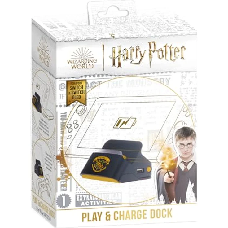 Freaks and Geeks Harry Potter Hogwarts Crest Nintendo Switch Docking Station mit 3 USB Ports und HDMI Port, ideal für unterwegs – Bild 1