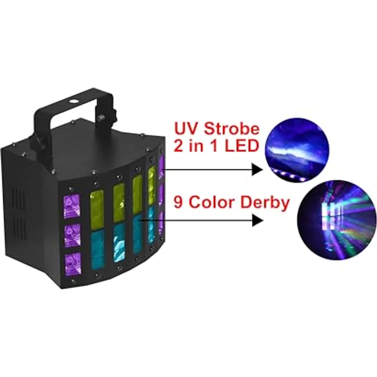 N-Gear DB-42 / 3-1 Derby (LED), Multifunktionaler Scheinwerfer mit RGB-LEDs, Schwarz – Bild 7