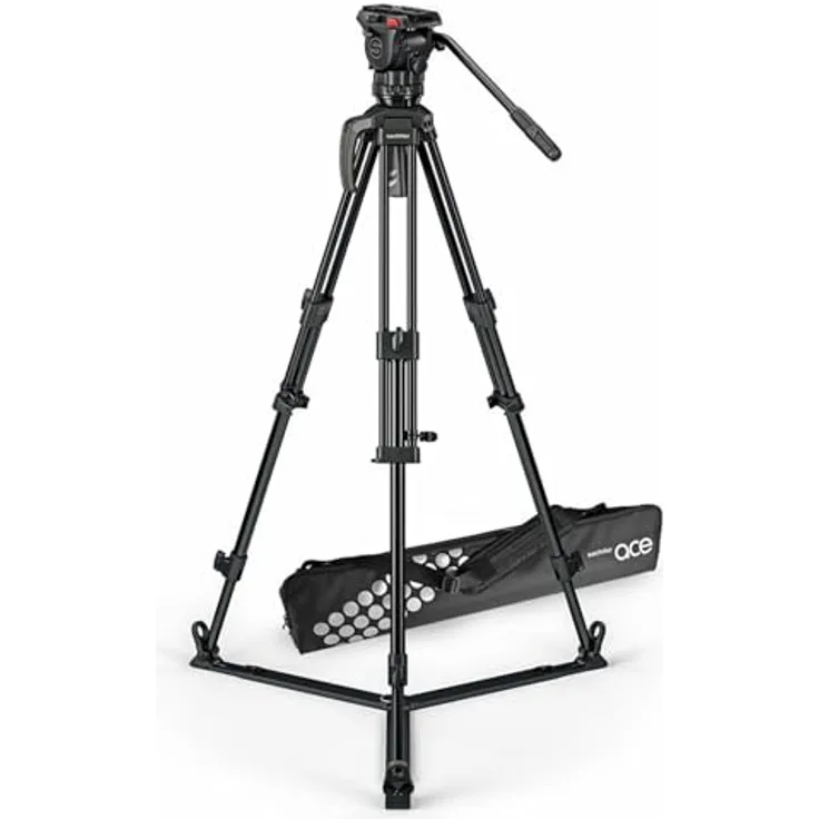 Sachtler Stativ System Ace M GS Mk II (1002M), 2-stufiges Aluminiumstativ mit 4 kg Nutzlast, schwarz