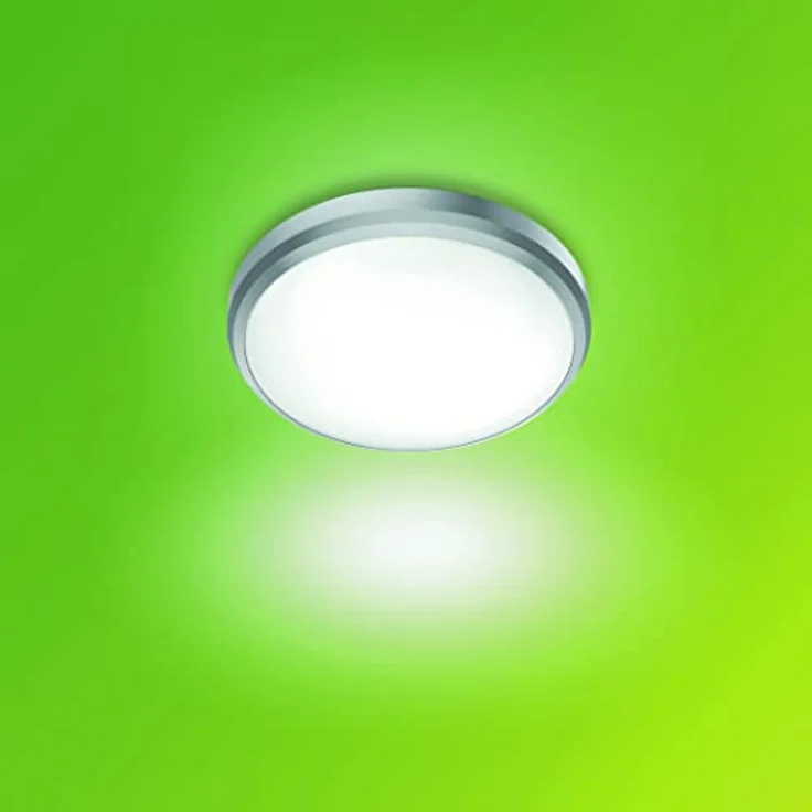 Philips my Garden LED Doris Deckenleuchte Doris, 6W, warmweißes Licht 2700K, IP54 Schutzklasse, Nickel - Preisvergleich – Bild 4