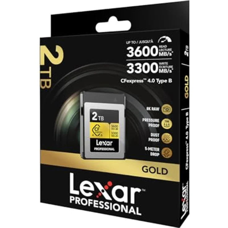 Lexar CFExpress Professional Type B 4.0 Gold, 2 TB Speicherkarte mit 3600 MB/s Lesegeschwindigkeit und 3300 MB/s Schreibgeschwindigkeit – Bild 6