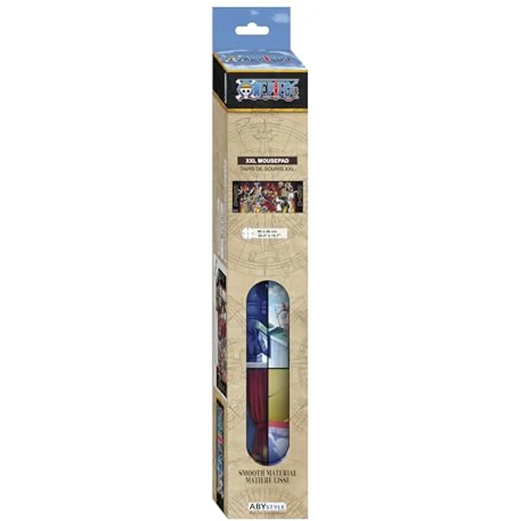 ABYstyle One Piece Tappetino Mouse XXL: Strawhat Crew Mausmatte, 90x40cm, mehrfarbig, rutschfeste Gummibeschichtung, hochwertige Textiloberfläche – Bild 2