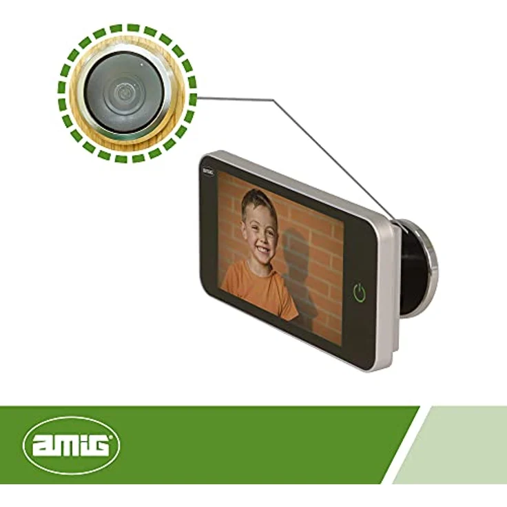 Amig - Digitaler Türspion mit 4'' LCD-Display | Video-Kamera-Spion | Einfache Installation und Verwendung | Spion: 14-28mm | Silber Farbe – Bild 3