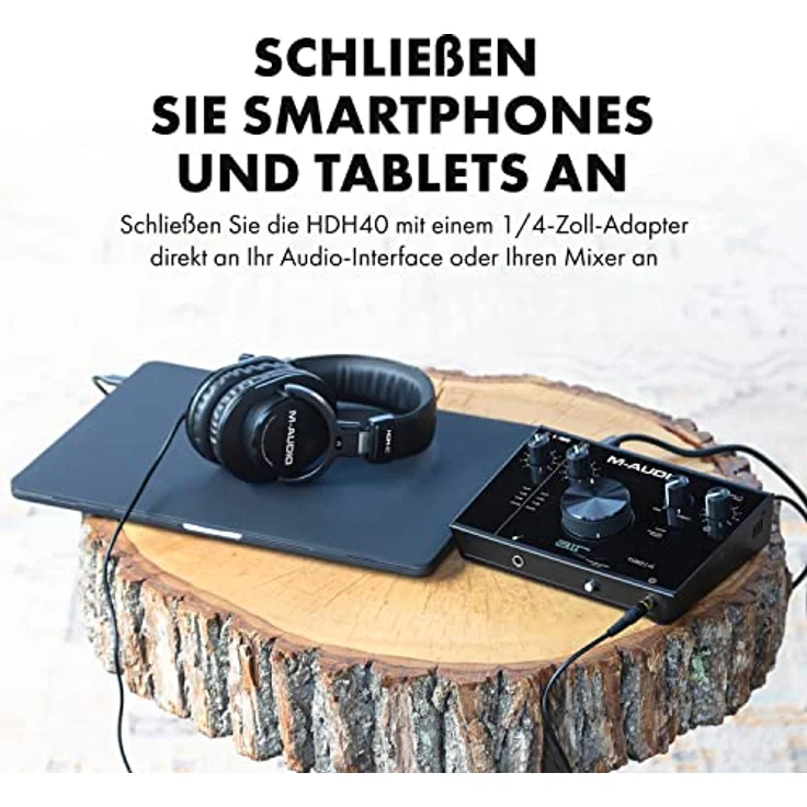 M-Audio HDH40 – Over-Ear Studiokopfhörer mit geschlossenem Design, flexiblem Bügel und 2.7m Kabel für Studiomonitoring, Podcasting und Recording – Bild 5