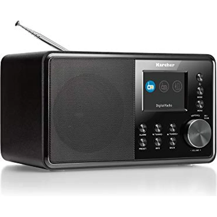 Karcher DAB 3000 Digitalradio (DAB+ / UKW-RDS, AUX-IN, Wecker mit Dual-Alarm) schwarz – Bild 1