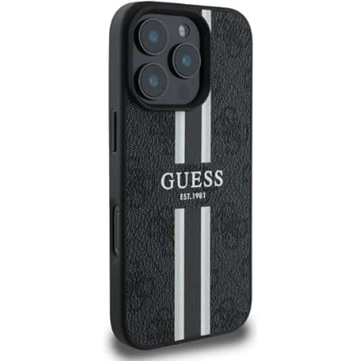 CG Mobile Guess GUHMP16XP4RPSK Hülle für iPhone 16 Pro Max 6.9" Schwarz hardcase 4G Printed Stripes – Bild 4