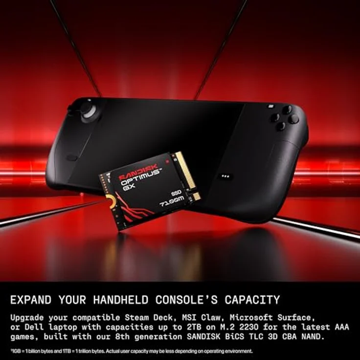 SANDISK Optimus™ 7100M NVMe™ Festplatte, 2 TB SSD PCIe 4.0, interne M.2 2230 für Gaming – Bild 5