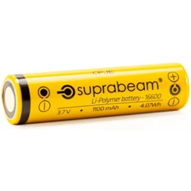 Suprabeam Ersatzakku Q2R Li-Ion 16600, 1100 mAh für Taschenlampen – Bild 1