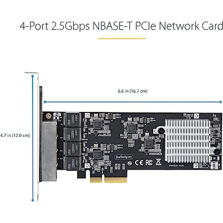 StarTech.com 4-Port 2.5 Gbit PCIe Netzwerkkarte, Intel I225-V, Dual-Port Computer LAN Karte, Multi-Gigabit NIC, PCI Express Server Netzwerkkarte, 2.5G Ethernet Adapter (PR42GI-NETWORK-CARD) – Bild 5