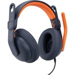 Logitech Zone Learn kabelgebundenes Headset mit Mikrofon für Schüler, Bequeme und verstellbare Passform für Kinder, USB-C, für Windows/macOS/iPadOS/Android/Mobilgeräte - Over-Ear, Blau